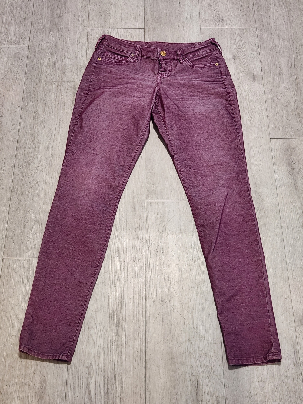 Y2K True Religion Purple Textured Corduroy